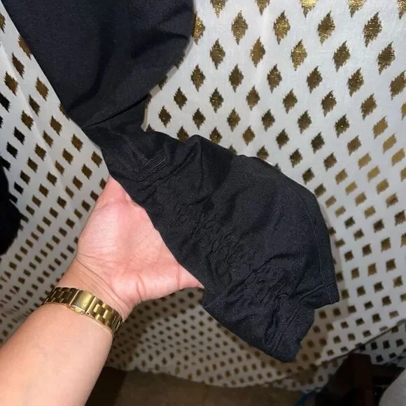 Athleta cropped black leggings ruching size M - Picture 4 of 6